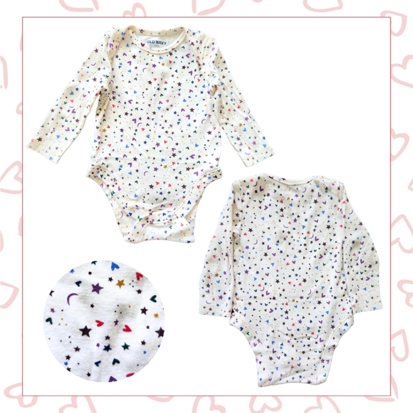 Old Navy Long-Sleeve Bodysuits 2-pack - Picture 2 of 4